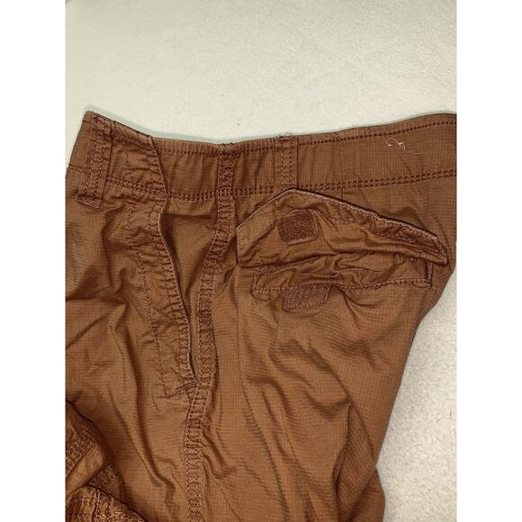 Flex Plugg Brown Mens Unisex Peddlepusher Capris Drawstring HemCargo Pockets 30 - Picture 13 of 13